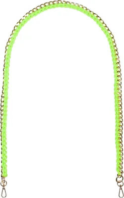 Produktbild von styleBREAKER Taschen Schulterriemen mit eingeflochtener Kette, Wechsel Taschengurt, Handyband, Handykette, Karabiner 02013038
