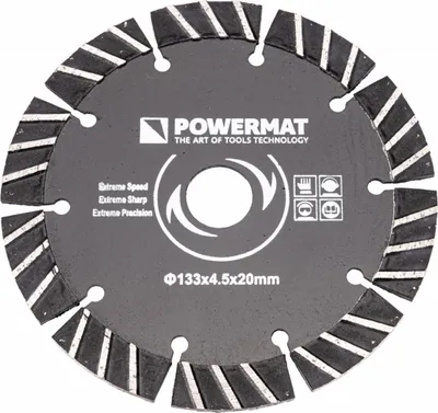 Produktbild von POWERMAT PM-TDB-133x4,5x20 Diamantový kotouč pro drážkovací frézy 133x20mm