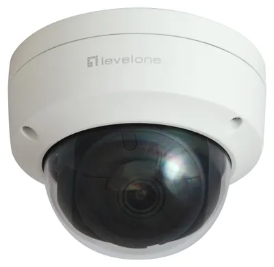 Produktbild von LevelOne GEMINI Feste-Dom-IP-Netzwerk-Kamera, 2 Megapixel, H.265, Vandalensicher, 802.3af PoE, Innen / Außen