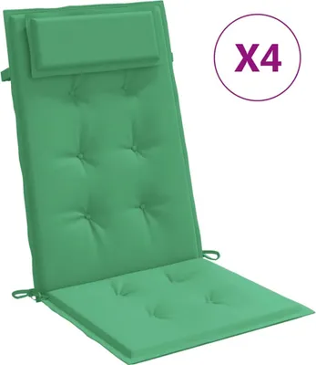 Produktbild von vidaXL Hochlehner-Auflagen 4 Stk. Grün Oxford-Gewebe