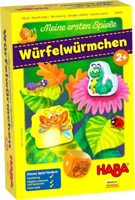 Produktbild von HABA Mijn eerste spellen – Dobbelwormpje, Kartenspiel, Glücksspiel, 2 Jahr(e)