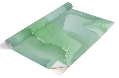 Produktbild von Tulup Möbelfolie - Klebefolie Möbel - Selbstklebende Folie 65x130 cm - Möbelfolie Schrank - Folie für Möbel - Möbelfolie Küche - Wasserdicht - Abwaschbar - Selbstklebend - Luftblasenfrei - Grüne Abstraktion