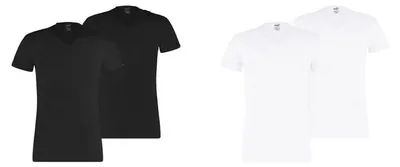 Produktbild von PUMA BASIC 2P V-NECK Herren Doppelpack V-Neck T-Shirts, Größe:XL, Farbe:White