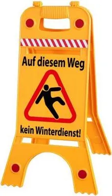 Produktbild von Warnaufsteller Dachaufsteller - Auf diesem Weg kein Winterdienst - Gr. ca. 28 x 64cm - 308551-5
