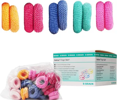 Obrázok produktu pre BBraun ASKINA FINGER BOB, FAREBNÉ | balenie (50 ks)