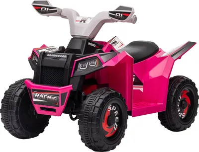 Zdjęcie produktu dla Elektryczny Quad Dla Dzieci, Mini Elektryczny Quad Z Funkcją Jazdy Do Przodu I Do Tyłu, Pojazd Elektryczny 6 V Dla Dzieci 1,5-3 Lat, 2,5 Km/H, Różowy