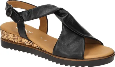Produktbild von Gabor GENUA Damen Sandalette - Riemchen Sandalen schwarz Elegant NEU