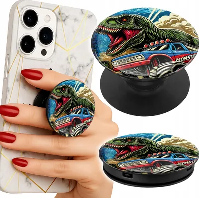 Produktbild von Handyhalterung Popsocket / Ständer - DINOSAUR IM MONSTERTRUCK