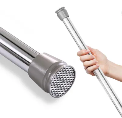 Obrázok produktu pre Teleskopická tyč na závesy do sprchy, bez vŕtania, fixačná tyč, napínacia tyč, tyč na závesy do sprchy, tyč na oblečenie (chróm, 55-90 cm)