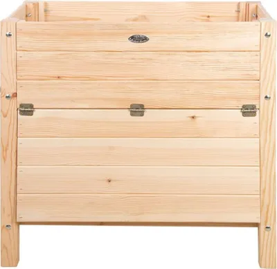 Image de Esschert Design Bac surélevé avec stockage 65 L Naturel