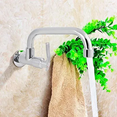 Zdjęcie produktu dla G1 / 2 naścienny, mosiężny / rura ze stali nierdzewnej, kuchnia, łazienka, pojedynczy kran zimnej wody, typ B 20 cm