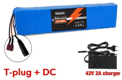Produktbild von E-Bike Akku - 36V 100Ah Lithium-Ionen Akkupack - 10S3P - Wiederaufladbar - Für E-Scooter und E-Bike - T-DC-Ladeanschluss