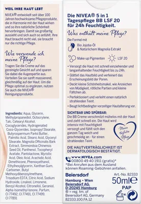 Produktbild von Essentials Nivea 5in1 Getönte Tagespflege BB für helle Hauttypen 50ml