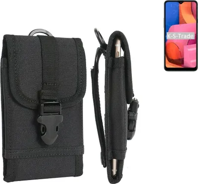 Produktbild von K-S-Trade Holster Handy Hülle kompatibel mit Samsung Galaxy A20s Holster Handytasche Gürtel Tasche Schutz Hülle Robust Outdoor schwarz