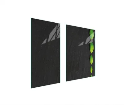 Produktbild von Herdabdeckplatten 2 teilig 75x52 Glaskeramikkochfeld Abdeckung Glas Schneidebrett Schiefer Basilikum
