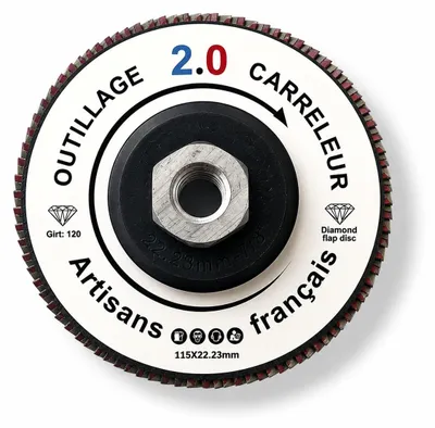Imagen del producto de Disco de corte diamantado de 115 mm, grano 120, para cortar y pulir baldosas, piedra y hormigón