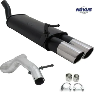 Produktbild von Novus Sportauspuff Auspuff 2x90 rund schräg Audi A3 Seat Leon VW Golf 4 Beetle