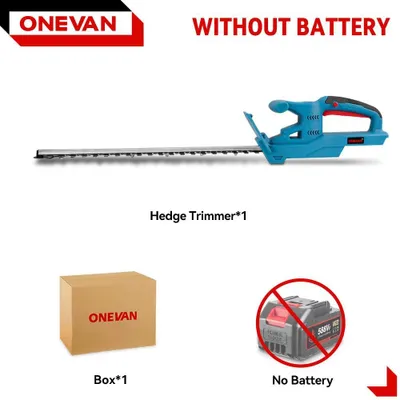 Image de Taille-haie - Taille-haie sans fil - 3000 W - Lame de 50,8 cm - 20 000 tr/min - Lames à double tranchant - Sans batterie - Noir