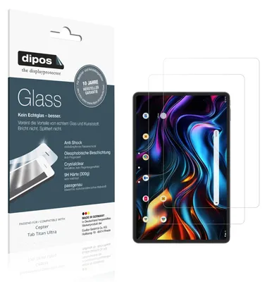 Immagine prodotto di 2x Pellicola Protettiva per Cepter Tab Titan Ultra Protezione Vetro Flessibile 9H dipos
