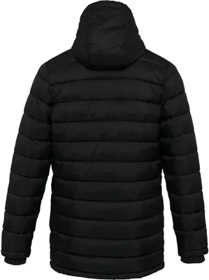 Produktbild von Kariban Herren Steppmantel Parka Zip Puffer Jacke Kapuze Outwear, Größe:S, Farbe:Schwarz