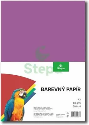 Obrázok produktu pre Výkres, A3, 180g, 5x12 listov, STEPA, mix farieb
