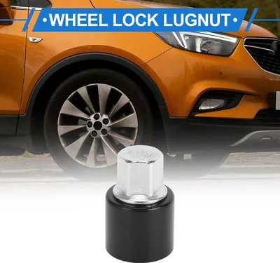 Image de Écrou De Verrouillage De Roue Compatible pour Vauxhall Pour Opel, En Acier Allié Durable #198 Noir, Clé De Démontage D'Écrou Antivol