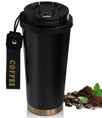 Isolier-Kaffeebecher 530 ml, 316 Edelstahl, doppelte Öffnung, auslaufsicher