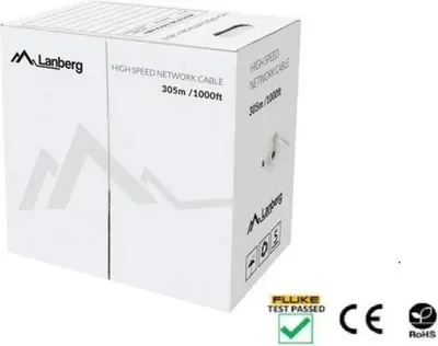 Zdjęcie produktu dla Lanberg LCU5-12CU-0305-BK Lanberg Verlegekabel Cat. 5E UTP 305m Kupfer schwarz