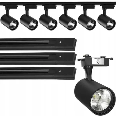 Produktbild von Decorya Schienensystem 6x Strahler Schwarz Warmweiß 3m
