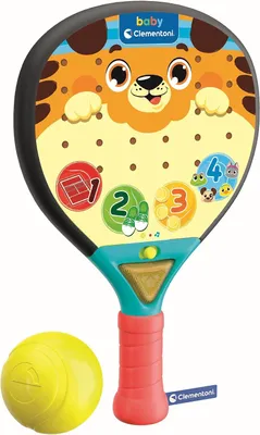 Productafbeelding van Baby 17591 Babypadel met bal - Rackets - Zachte rubberen bal en elektronisch activiteitencentrum voor motoriek en behendigheid - Peuters van 1