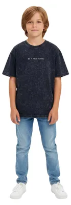 Produktbild von Jungen T-shirt - Dunkelblau - Größe 164 - 100% Baumwolle - Modisches T-shirt