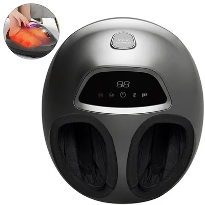 Produktbild von Fußmassagegerät elektrisch Shiatsu, Wärmemassage mit Luftdruck, Rollen, 360° Fußreflexzonen Massagegerät, LCD Touchscreen