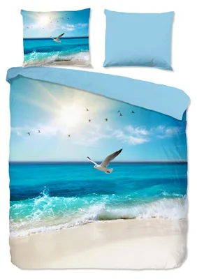 Produktbild von Good Morning Bettwäsche "strandthema" - Multi - (200x200/220 cm) - Baumwolle