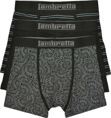 Produktbild von Lambretta - Boxershorts für Herren (3er-Pack) LB385 (XXL) (Schwarz/Grau)