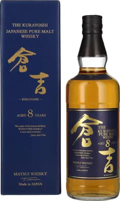 Image de Matsui Whisky THE KURAYOSHI 8 Years Old Pure Malt Whisky 43% Vol. 0,7l en boîte cadeau