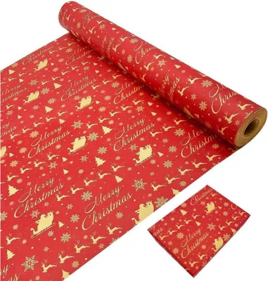 Obrázek produktu pro Balení vánočního balicího papíru v roli 43 cm x 20 m s potiskem losa Otce Vánoc
