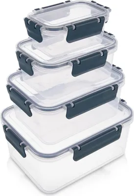 Image de Récipients alimentaires avec couvercle et joint 4 pcs.