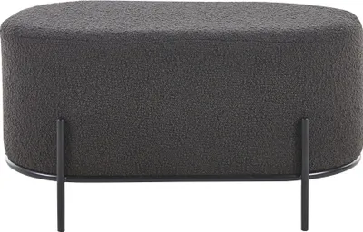 Produktbild von SalesFever Polsterhocker | Bezug Bouclé Stoff | Gestell Metall | B 80 x T 40 x H 42 cm | anthrazit – schwarz