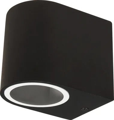 Produktbild von Wandleuchte McShine "Oval-A", schwarz, Schutzklasse IP44, 1x GU10, Aluminium Gehäuse