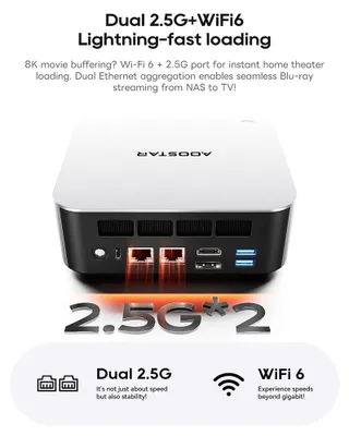 Obrázek produktu pro Mini PC – MACO – Ryzen 7 PRO 8845HS – 24 GB DDR5 RAM – 1 TB PCIe 4.0 SSD – Radeon 780M – 8 jader – až 5,1 GHz