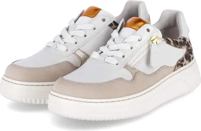 Obrázok produktu pre Gabor Women's Low Sneaker Beige Grey Leather Mix Veľkosť: 38