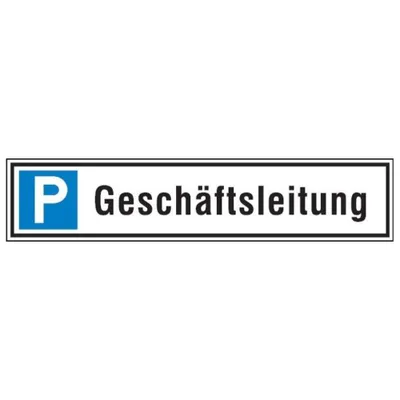 Produktbild von SafetyMarking Parkplatzschild Alu B520xH110 mm Geschäftsführung