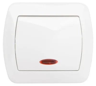 Produktbild von Kontakt-Simon AW1L/11, Kunststoff, Weiß, IP20, 250 V, 10 A, 90 mm