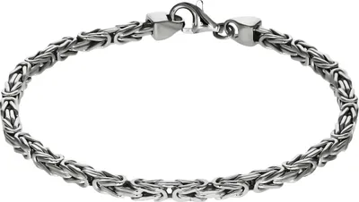 Produktbild von Zeeme Basic Armband Silber 925 poliert Königskette 3mm breit