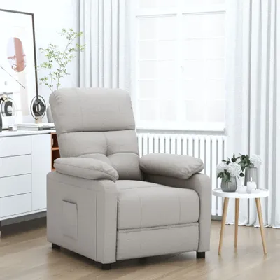 Image de vidaXL Fauteuil relax Taupe Tissu