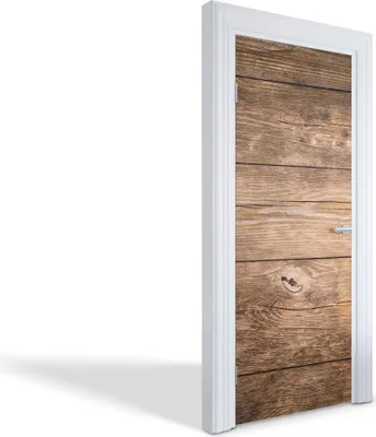 Produktbild von Türdeko Aufkleber Selbstklebende Wandsticker Personalisiert - Holzboden - 75 x 205 cm