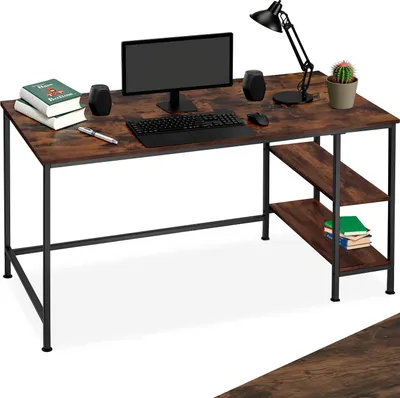 Produktbild von Schreibtisch Donegal 140x60x76,5cm - Industrial Holz dunkel, rustikal