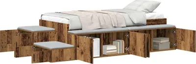 Produktbild von Bett mit Stauraum Altholz 234 x 103 x 53.5 cm Holzwerkstoff