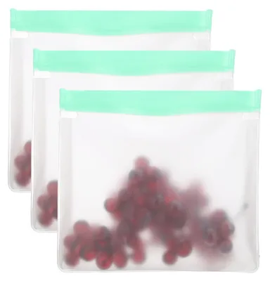 Image de Sacs de congélation réutilisables avec fermeture éclair, lot de 3