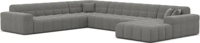 Produktbild von Strukturstoff U-Form XXL Wohnlandschaft Nivara Grau Rechts
